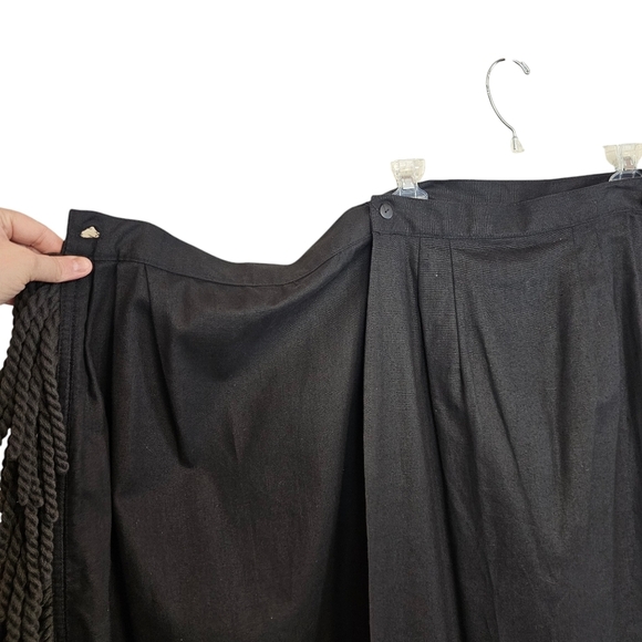 Vintage Rope Tassel Southwestern Wrap Midi Skirt Rodeo Country High-waisted - Picture 4 of 7